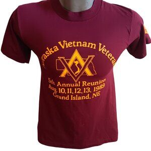 Vintage Mens T-shirt Single Stitch Small 1989 Small Vietnam Veterans POW MIA  S